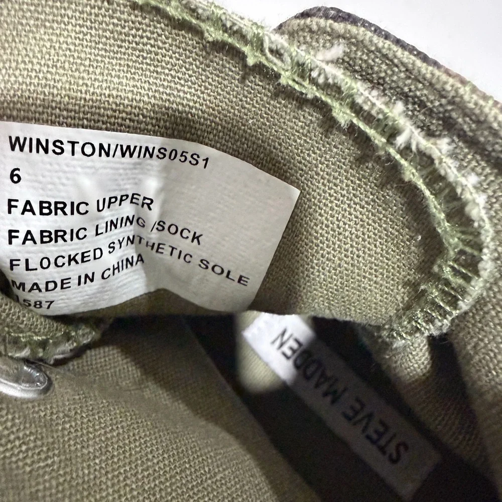 Steve Madden Green Camouflage High-Top Sneakers - Picture 5 of 9